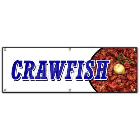 Signmission CRAWFISH BANNER SIGN boil dinner lunch corn cajun new orleans buggers B-72 Crawfish